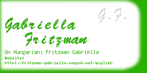 gabriella fritzman business card